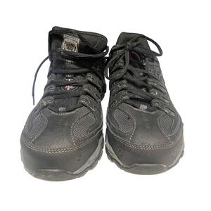 Skechers Work Mens Steel Toe Shoes Black Charcoal EH Safety Sneakers 77055 BKCC